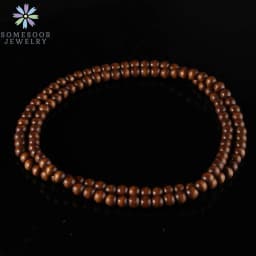 SOMESOOR 8mm Round Beads String Necklace 45cm Length Colorful Chain DIY Handmade Dangle Accessories Jewelry For Man Women Gifts