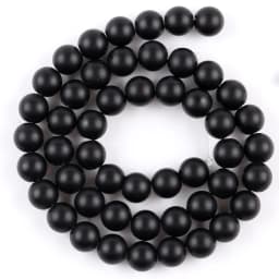 Natural Dull Polished Black Agates Onyx Stone Spacer Round Bead For Jewelry Making 4-12 MM DIY Bracelets Accessories Wholesale