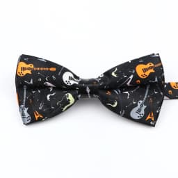 Men's Music Theme Bow Ties Polyester Parent-Child Bowtie Set Piano Stave Guitar Star Pattern Mens Party Prom Cravat Accessory