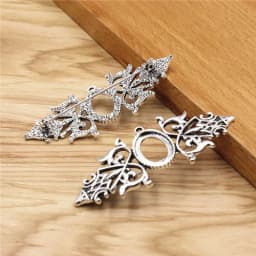Onebeading Fit 13x18mm Vintage Oval Brooch Blank Setting Bezel Tray Base Cabochons For DIY Making Accessories 5Pcs K06231