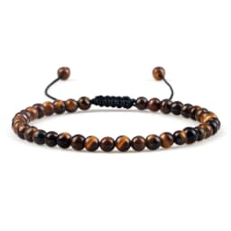 Natural Tiger Eye Stone Bracelet 4 6 8mm Round Beads Braided String Bracelets & Bangles Handmade Adjustable Yoga Wrist Jewelry