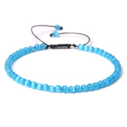 Adjustable 4MM Stone Beads Bracelet For Women Natural Agates Bangles Onyx Lapis Lazuli Woven Bracelet For New Year Gift Jewelry