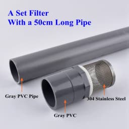 20~50mm 304 Stainless Steel Filter PVC/UPVC Pipe Set Aquarium Tank Water Pump Inlet Tube Filter Garden Drip Irrigation Filter