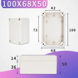 Black and white outdoor waterproof box Plastic box Electronic engineering box instrument waterproof junction box shell