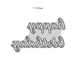 2022 New Arrival Metal Happy Birthday Phrase Word Letter Cutting Dies for Scrapbooking Greeting Card Making Stencils Paper Craft