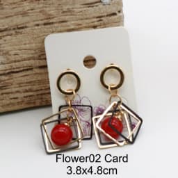 50pcs Earrings Necklaces Display Card Cardboard Earring Packaging Hang Tag Card Ear Studs White Paper Card Jewelry DIY Wholesale