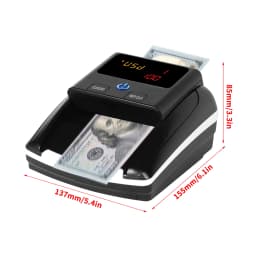 Bisofice Portable Mini Money Counter Counterfeit Bill Detector Automatic Money Detection By UV MG IR Image Paper Quality Size