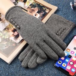 Women Autumn Winter Keep Warm Touch Screen Plus Velvet Inside Cycling Windproof Elasticity Gloves Female Simple Style Soft Thick