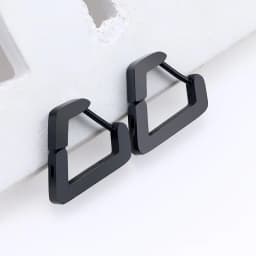 Fashion Personality Geometric Triangle Square Star Heart U Shape Hoop Earrings Men Women Stainless Steel Punk Piercing Jewelry