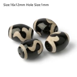 1/2pcs Prayer Mala Tibetan Mystical Dzi 3 Green Eyes Oval Agates Beads For Jewelry Making DIY Bracelet Necklace Charms Findings