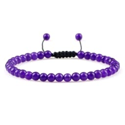 4mm Stone Beads Adjustable Bracelet For Men Natural Tiger Eye Lava Chalcedony Onyx Woven Bracelets Women Yoga Jewelry Pulseras