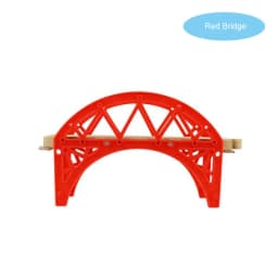 Wooden Train Track Bridge Beech Wooden Railway Set Accessories Fit for All Brands Wood Tracks Pieces Educational Toys For Kids