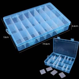 4 Sizes Jewelry Box Organizer Storage Container Plastic Organizer Box with Adjustable Dividers for Beads Art DIY Crafts
