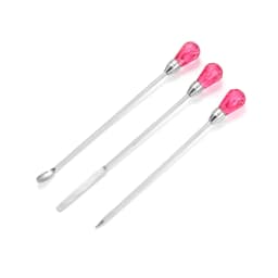 3Pcs/Set Muddler Poke Needle Spoon Tool Set for Beads Professional Silicone UV Resin Mold Epoxy Jewelry Making Nail Art Tools
