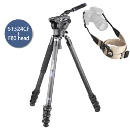 ST324CT/CF Professional 10 Layers Carbon Fiber Tripod for DSLR Camera Video Camcorder Birdwatching Heavy Duty Stand Bowl Adapter