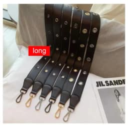 PU Leather Rivet Bag Strap Women Shoulder Crossbody Bag Belt Solid Wide Strap Bag Part Accessories Female Messenger Bag Strap