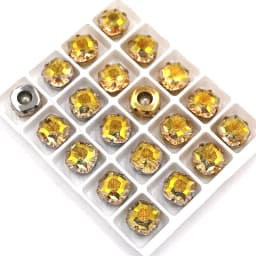 10pcs/Bag 8mm/10mm Fat Square Shape Glass Strass Crystal Sewing Claw Rhinestones Diy Clothing Accessories