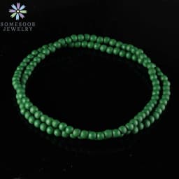 SOMESOOR 8mm Round Beads String Necklace 45cm Length Colorful Chain DIY Handmade Dangle Accessories Jewelry For Man Women Gifts