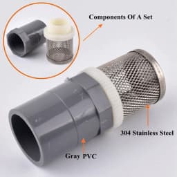 20~50mm 304 Stainless Steel Filter PVC/UPVC Pipe Set Aquarium Tank Water Pump Inlet Tube Filter Garden Drip Irrigation Filter