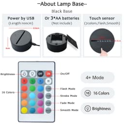 Anime High School DxD Rias Gremory LED Night Light 7 Color Changing Touch Remote Colorful Bedside Lamp for Friends Birthday Gift