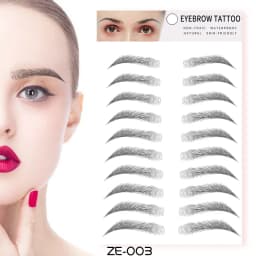 6D Eyebrow Tattoo Sticker Waterproof Eyebrow Templates Tools Cosmetics Professional Makeup Eye Brow Shaper Eyebrows Sticker