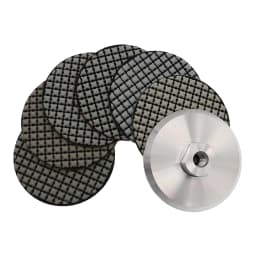 6 Pcs 4 Inch Dry Polishing Pad 100mm Flexible Stone Polishing Pads New Design Marble Granite Stone Wall 4" Sanding Disc