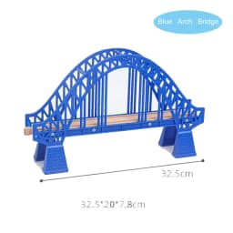 Wooden Train Track Bridge Beech Wooden Railway Set Accessories Fit for All Brands Wood Tracks Pieces Educational Toys For Kids