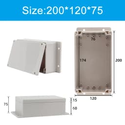 Wall Mounted Outdoor Gray Plastic Enclosures Custom IP65 ABS Waterproof Electrical Junction Box Eith Ear Electrical Project Box