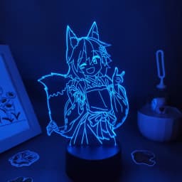The Helpful Fox Senko San Anime 3D LED Neon Nightlight Birthday Gift for Friend Otaku Bedroom Decor Manga Lava Lamp No Senko San