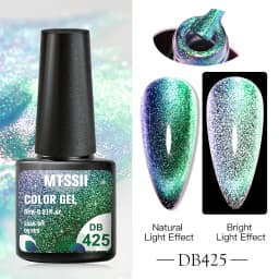 Mtssii Reflective Glitter Gel Nail Polish 6ML Galaxy Chameleon Cat Eye Gel Nail Art Magnetic Varnish Semi Permanent Base Top Gel