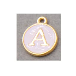 10pcs/26pcs Alphabet Letter Double Face Enamel Charms KC Gold color White Enamel  12*15mm pendants jewelry making Handmade craft