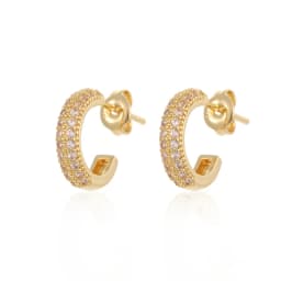 CRMYA Gold Silver Filled Several Sizes Hoop Earring CZ Zircon Heart Higgle Earrings For Women Jewelry Wholesale Aretes De Mujer
