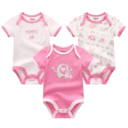 Baby Boy Jumpsuits 3 Pieces Newborn Clothes Set Toddler Girl Bodysuit Kiddiezoom Clothing 100%Cotton Soft Infant Rompers 0-12M