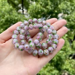 10pcs/lot Multiple Colors 10mm Murano Transparent Glass Beads Lampwork Loose Beads for Bracelet Necklace DIY Jewelry Making