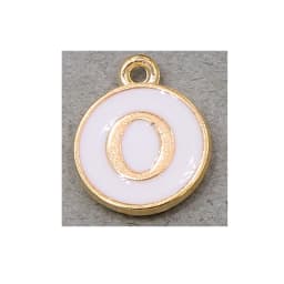 10pcs/26pcs Alphabet Letter Double Face Enamel Charms KC Gold color White Enamel  12*15mm pendants jewelry making Handmade craft