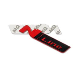 Car-Styling Metal Stickers N LINE Emblem Grille Badge For Veloster Accent Kona Elantra Ix25 Ix35 i30 i20 Sonata Tucson Kona