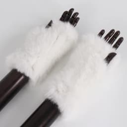 New Women 100% Real Genuine Knitted Rex Rabbit Fur Mittens Winter Warm Lady Real Fur Fingerless Gloves Handmade Knit Fur Mitten
