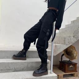 YBYR Big Pockets Cargo Pants Women Elastic High Waist Loose Streetwear Summer Pant Baggy Tactical Trouser Hip Hop Joggers Pants