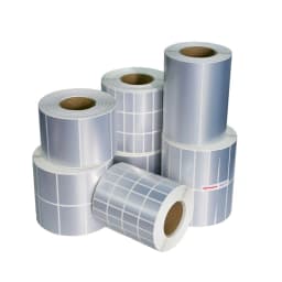 1/2/3/4 Rows Matte Silver Sticker Blank PET Labels for Thermal Transfer Printer Barcode Sealing Stickers Office Supplies