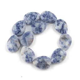 Natural Faceted Water Drop Stone Beads Jades Lapis Lazuli Quartz Beads for Jewelry Making DIY Bracelet Accessories 11pcs 18x13mm