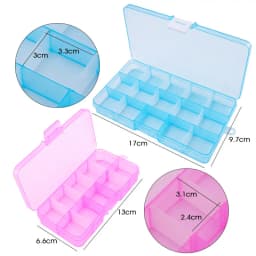 4 Sizes Jewelry Box Organizer Storage Container Plastic Organizer Box with Adjustable Dividers for Beads Art DIY Crafts