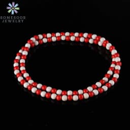 SOMESOOR 8mm Round Beads String Necklace 45cm Length Colorful Chain DIY Handmade Dangle Accessories Jewelry For Man Women Gifts
