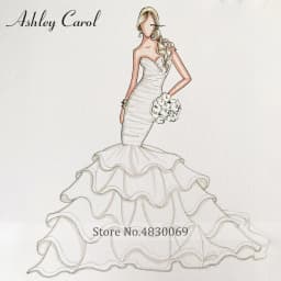 Ashley Carol Custom Mermaid Wedding Dress Elegant Personalized Customized Handmade Any Mermaid Wedding Gowns