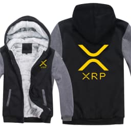 Ripple XRP Cryptocurrency Sweatshirts Men Cool Winter Thicken Wool Liner Crypto Hoodies Pullover
