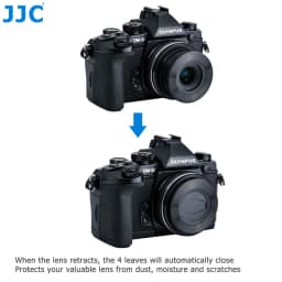 JJC Auto Lens Cap for Panasonic G Vario 12-32mm f/3.5-5.6 ASPH Olympus M.ZUIKO DIGITAL ED 14-42mm f/3.5-5.6 EZ Replaces LC-37C
