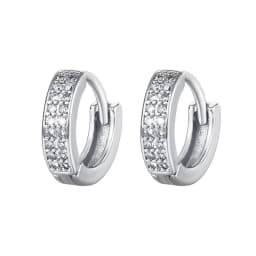 CRMYA Gold Silver Filled Several Sizes Hoop Earring CZ Zircon Heart Higgle Earrings For Women Jewelry Wholesale Aretes De Mujer
