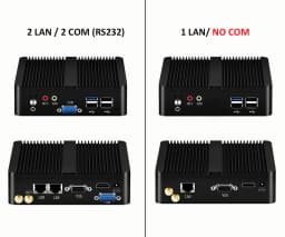 Intel Celeron J6412 N2930 J1900 Mini PC with 2xGigabit LAN 1xUSB3.0 3xUSB2.0 2xRS232 Fanless Industrial Computer Win10 Ready