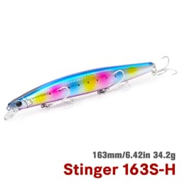 TSURINOYA 163S Ultra Long Casting Sinking Minnow Sea Fishing Lure STINGER 163mm 34.2g Seabass Tuna Saltwater Large Hard Baits