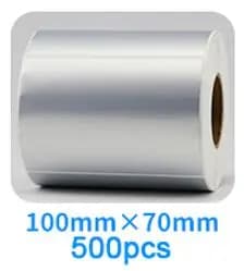 Matte Silver PET Barcode Label 100 90 80 70 60 40 50 30 20 Transfer Ribbon Printer Sticker