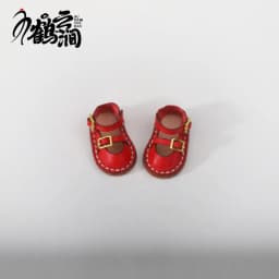 Mini Leather Shoes 1/6 1/8 1/12 OB11 Blyths Ob22 Ob24 Doll Shoes Double Shoes Shoes Toy Accessories 3.0 * 1.8cm